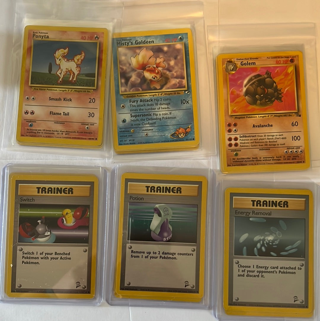 3 vintage Pokémon cards